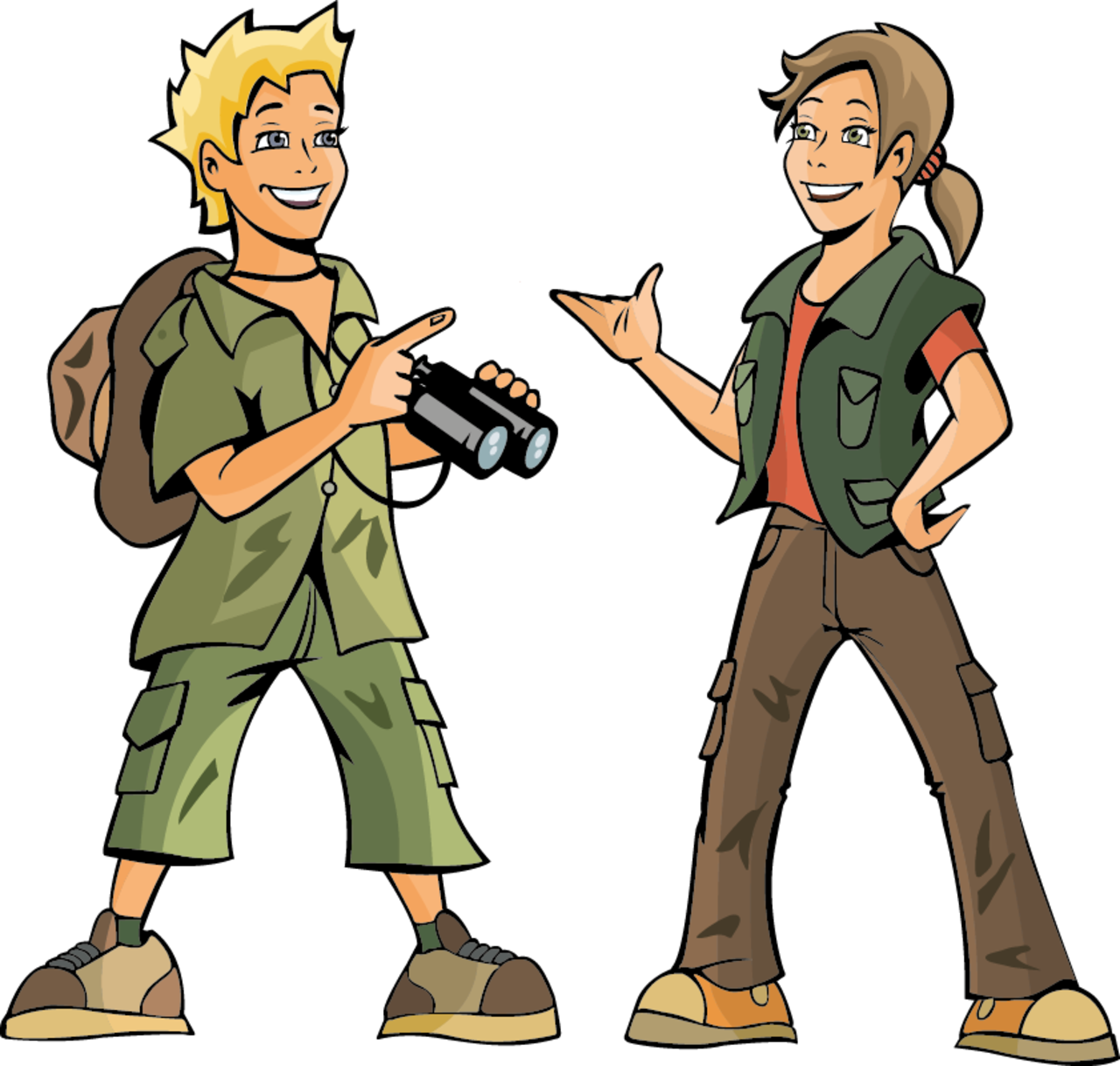 Illustration der Junior-Ranger Lars und Lotta